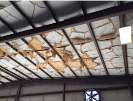 Fiberglass insulation flaking from moisture