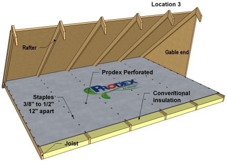 Prodex on attic floor